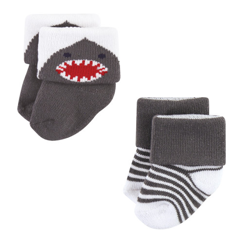 Hudson Baby Cotton Rich Newborn and Terry Socks, Sea Creatures 12-Pack