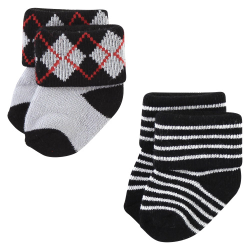 Little Treasure Newborn Socks, Tuxedo 12-Pack