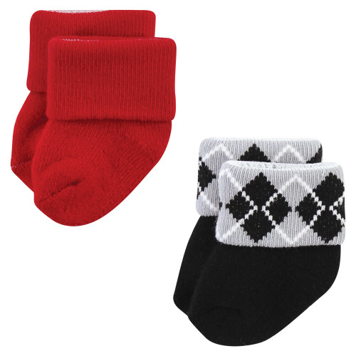 Little Treasure Newborn Socks, Tuxedo 12-Pack