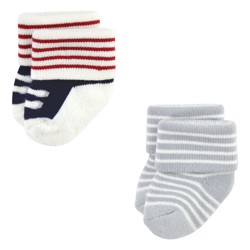 Little Treasure Newborn Socks, Baseball 12-Pack