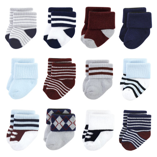 Little Treasure Newborn Socks, Genius 12-Pack