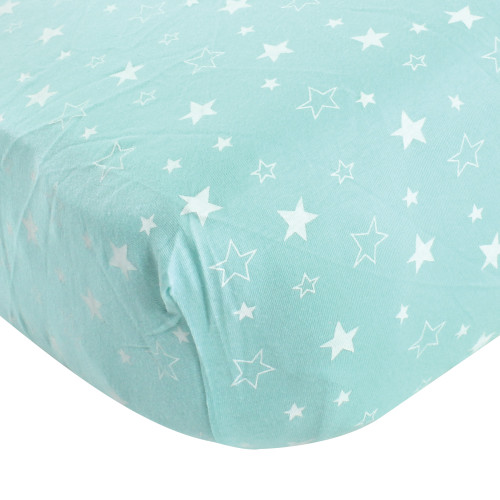 Luvable Friends Fitted Crib Sheet, Boy Basic Elephant