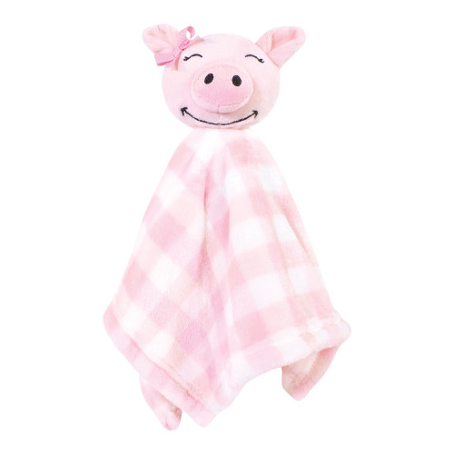 Hudson Baby Plush Blanket with Security Blanket, Pig