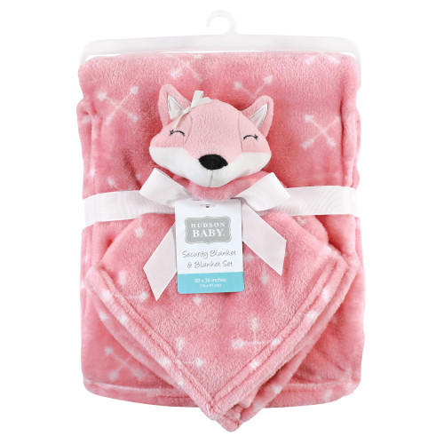 Hudson Baby Plush Blanket with Security Blanket, Girl Fox Hudson