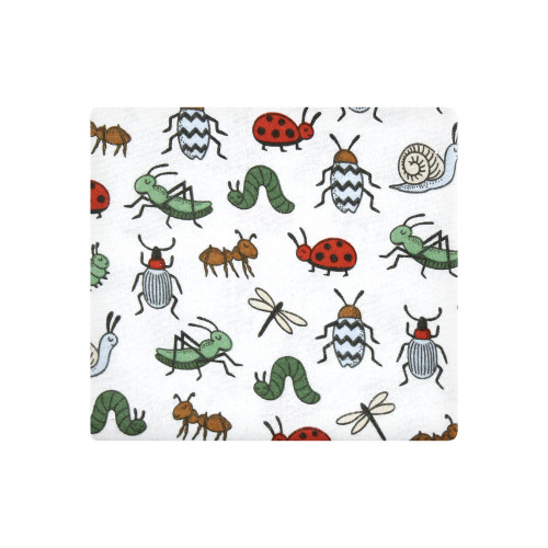 Hudson Baby Cotton Flannel Receiving Blankets Bundle, Bugs