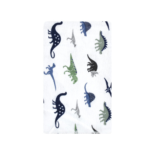 Hudson Baby Cotton Flannel Burp Cloths, Blue Green Dino
