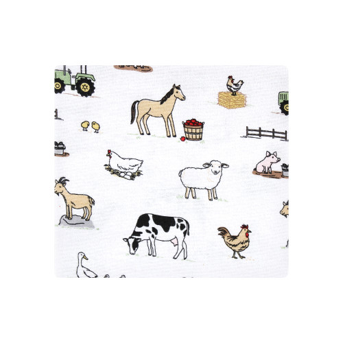 Hudson Baby Cotton Flannel Receiving Blankets, Boy Farm