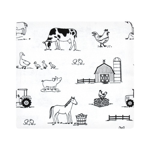 Hudson Baby Cotton Flannel Receiving Blankets Bundle, Neutral Farm