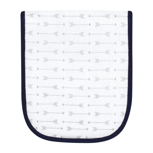 Luvable Friends Cotton Burp Cloths with Fiber Filling, Hearts Boy Mommy