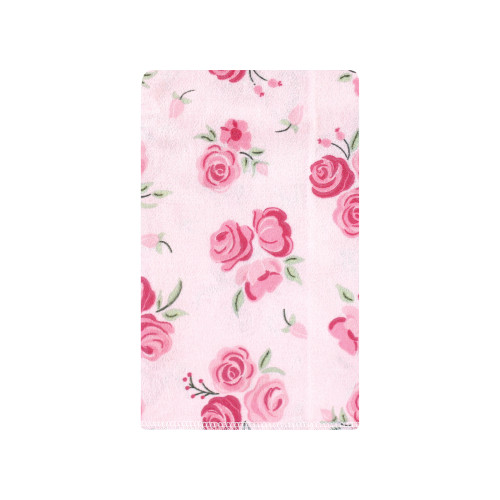 Hudson Baby Cotton Flannel Burp Cloths, Blush Rose