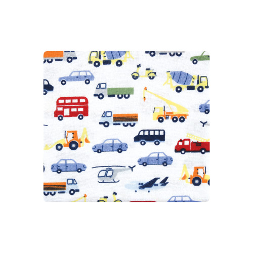 Hudson Baby Cotton Flannel Receiving Blankets Bundle, Colorful Transportation