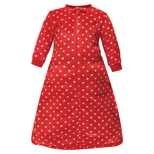 Hudson Baby Plush Long-Sleeve Sleeping Bag, Sack, Wearable Blanket, Holly