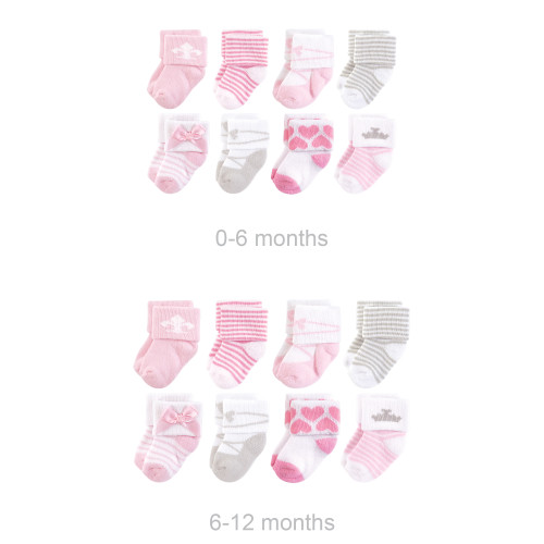 Hudson Baby Grow with Me Cotton Terry Socks, Royal