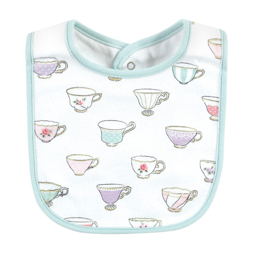 Hudson Baby Cotton Bibs, Tea Party