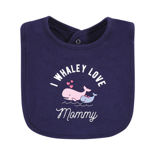 Hudson Baby Cotton Bibs, Whaley Cute Girl