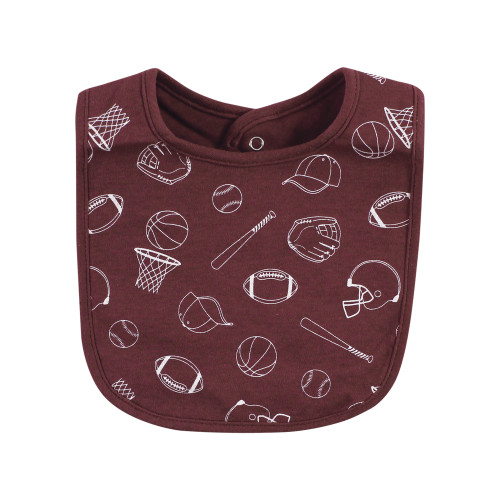 Hudson Baby Cotton Bibs, Mom Dad Athletic