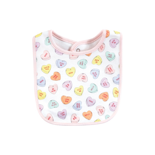 Hudson Baby Cotton Bib and Sock Set, Be Mine Valentine
