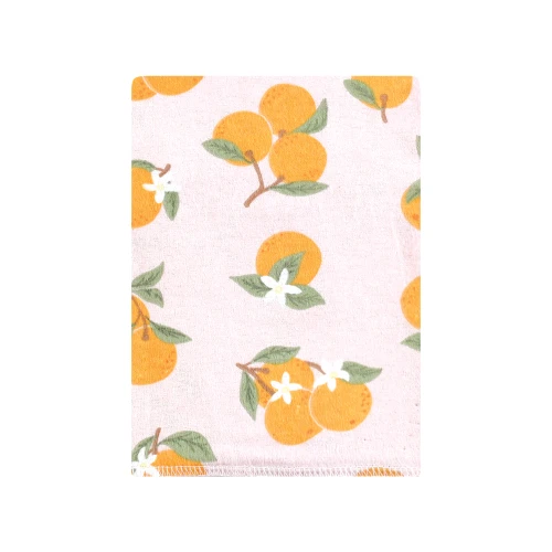 Hudson Baby Cotton Flannel Burp Cloths Bundle, Citrus Orange