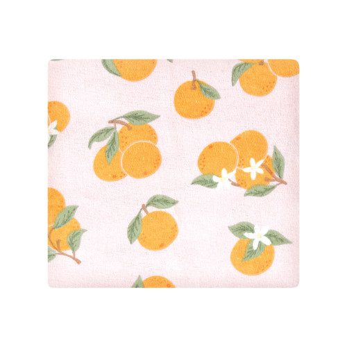 Hudson Baby Cotton Flannel Receiving Blankets Bundle, Citrus Orange