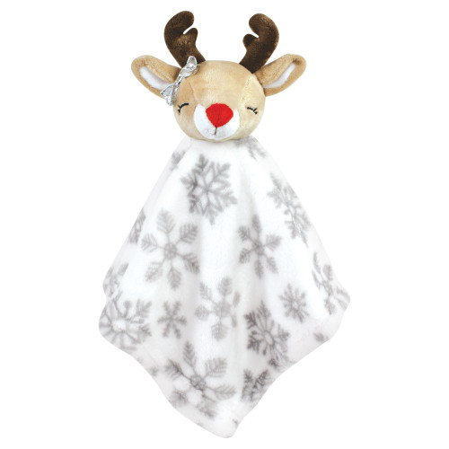 Hudson Baby Plush Blanket with Security Blanket, Girl Rudolph