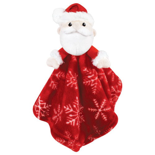 Hudson Baby Plush Blanket with Security Blanket, Santa Snowflake