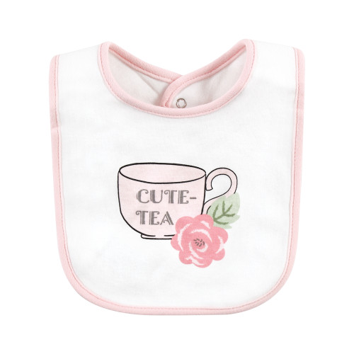 Hudson Baby Cotton Bibs, Girl Whimsical Dog
