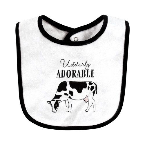Hudson Baby Cotton Bibs, Girl Farm