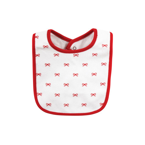 Hudson Baby Cotton Bib and Headband or Caps Set, Red Truck Bows
