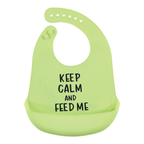 Hudson Baby Silicone Bibs, Yellow Hangry