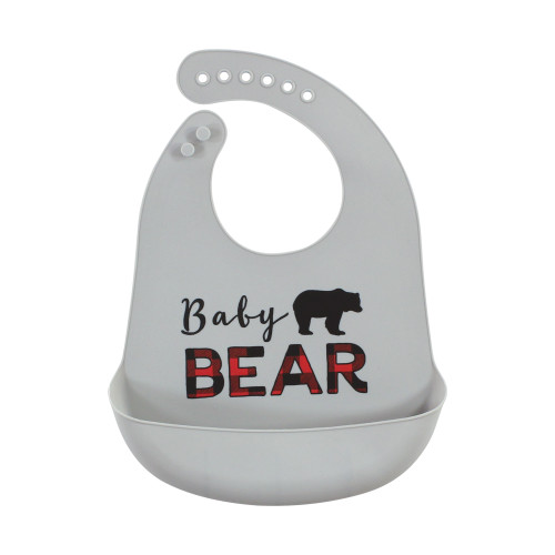 Little Treasure Silicone Bibs, Red Baby Bear