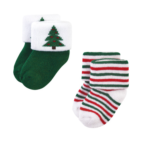 Hudson Baby Cotton Rich Newborn and Terry Socks, 12 Days Of