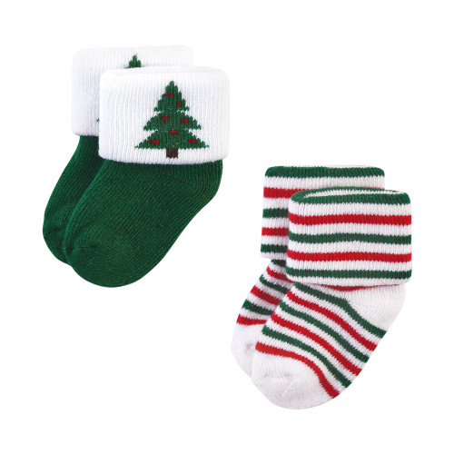 Hudson Baby Unisex Baby Cotton Rich Newborn and Terry Socks, 12 Days Christmas