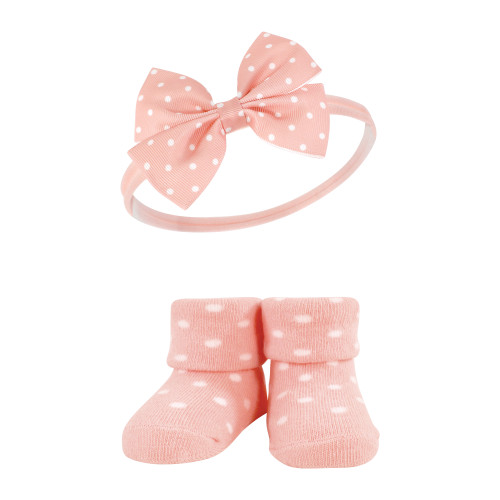 Hudson Baby Headband and Socks Giftset, Lemon
