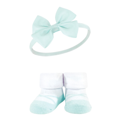 Hudson Baby Headband and Socks Giftset, Lemon