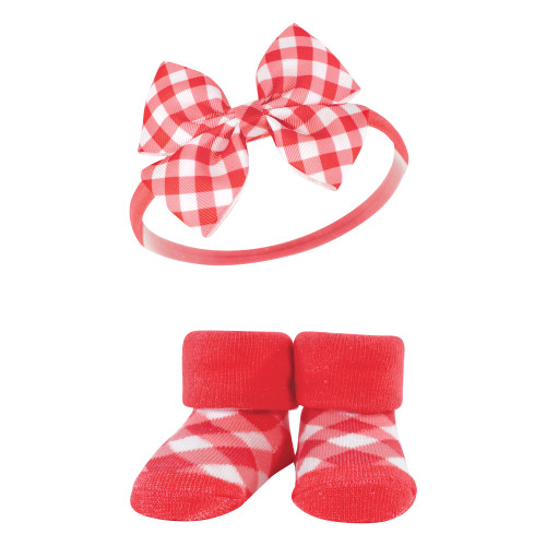 Hudson Baby Headband and Socks Giftset, Watermelon