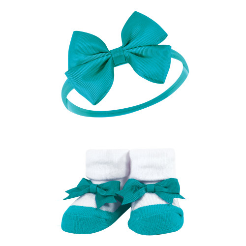 Hudson Baby Headband and Socks Giftset, Dinosaurs