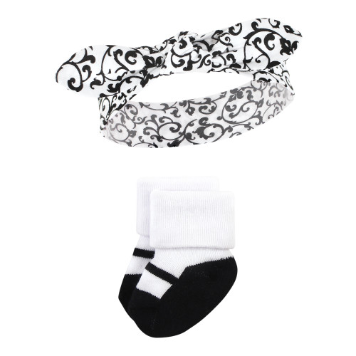 Hudson Baby Headband and Socks Set, Princess 8-Piece