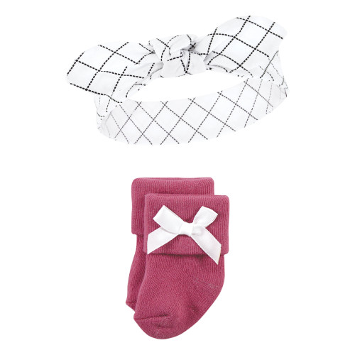 Hudson Baby Headband and Socks Set, Princess 8-Piece