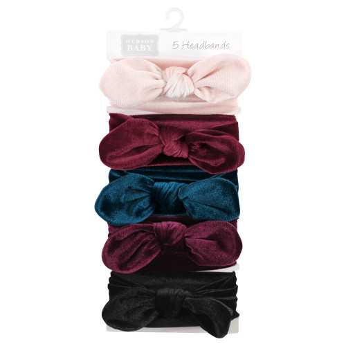 Hudson Baby Cotton and Synthetic Headbands, Velvet Knot