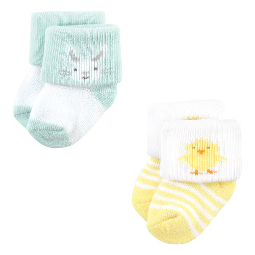 Hudson Baby Holiday Newborn Terry Socks, Valentine Easter
