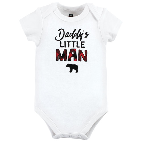 Hudson Baby Cotton Bodysuits, Buffalo Plaid Family