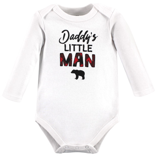 Hudson Baby Cotton Long-Sleeve Bodysuits, Buffalo Plaid Family