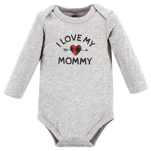 Hudson Baby Cotton Long-Sleeve Bodysuits, Buffalo Plaid Family