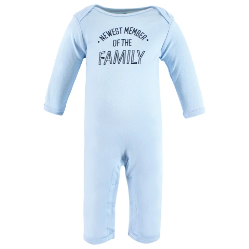Hudson Baby Cotton Coveralls, Newest Family Member