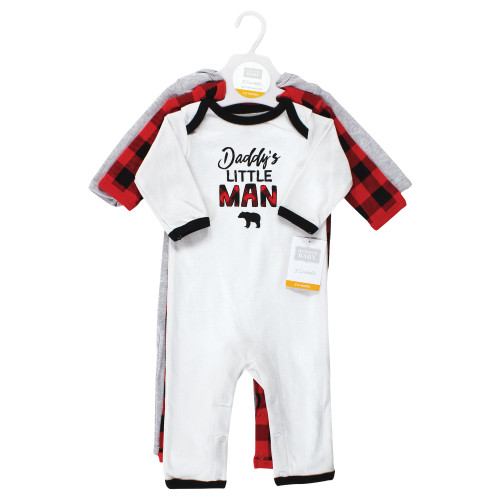 Hudson Baby Cotton Coveralls, Buffalo Plaid Family