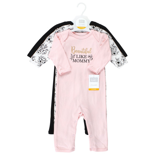 Hudson Baby Cotton Coveralls, Mom Dad Toile
