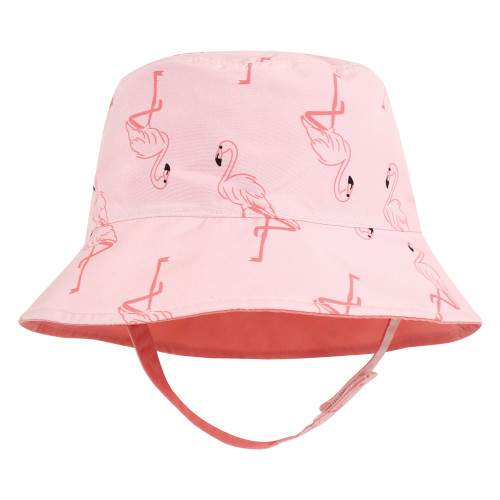 Hudson Baby Sun Protection Hat, Flamingo Rainbow Stripe
