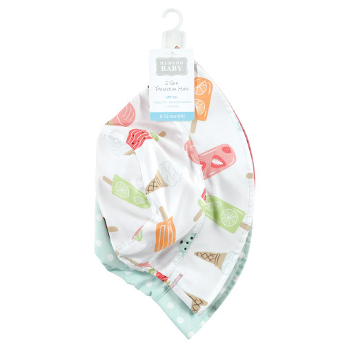 Hudson Baby Sun Protection Hat, Ice Cream Dot