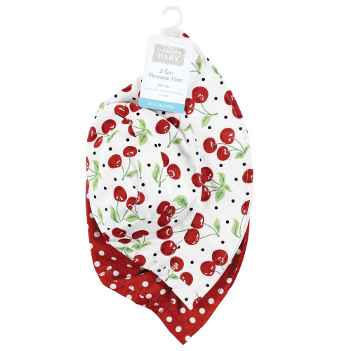 Hudson Baby Sun Protection Hat, Cherries Dot