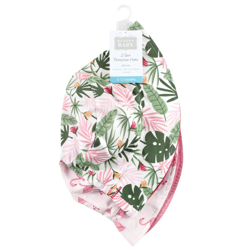 Hudson Baby Sun Protection Hat, Flamingo Tropical